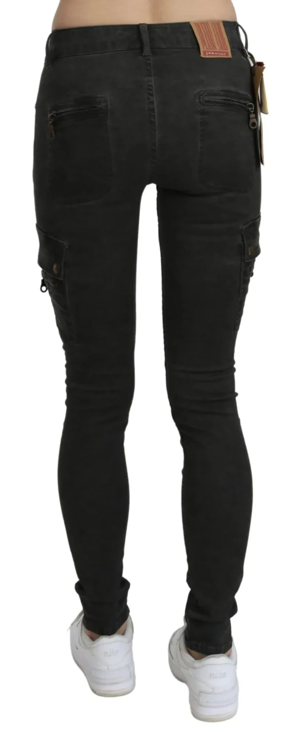 John Galliano Women's Chic Black Mid Waist Flared Jeans