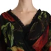 Dolce & Gabbana Women's Elegant Bell Sleeve Floral Maxi Dress