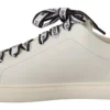 Dolce & Gabbana Women's Chic White & Pink Leather Sneakers