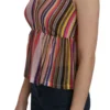 PINKO Women's Chic Sleeveless Deep Neck Backless Top