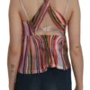 PINKO Women's Chic Sleeveless Deep Neck Backless Top