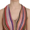 PINKO Women's Chic Sleeveless Deep Neck Backless Top