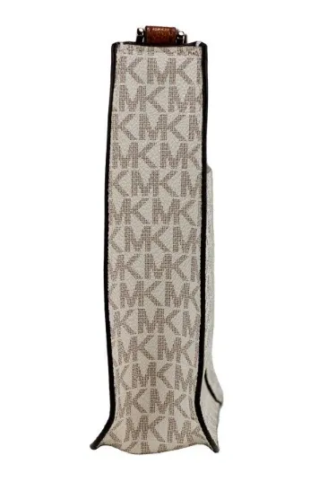 Michael Kors Women's Briley Small Messenger Crossbody Handbag Purse Vanilla