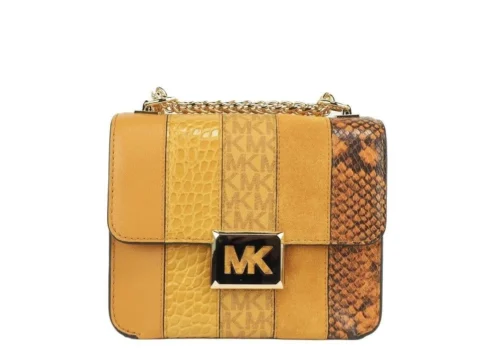 Michael Kors Women's Sonia Small Marigold Square Shoulder Crossbody Bag
