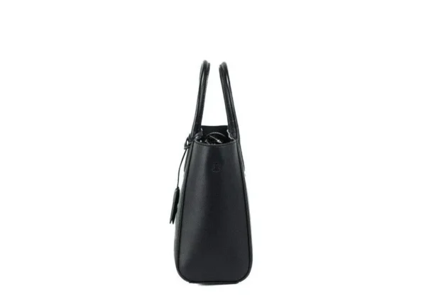 Michael Kors Women's Kali Medium Black Signature PVC Satchel handbag Purse Ipad Case