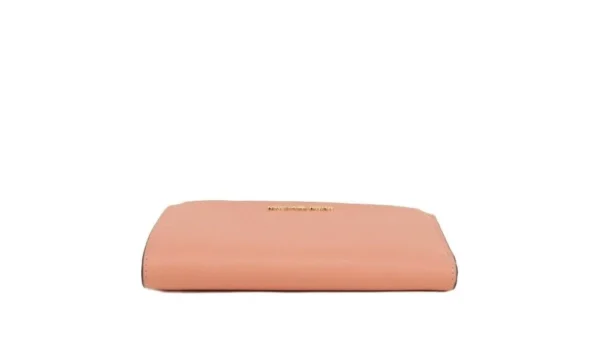 Michael Kors Women's Jet Set Travel Signature Leather Large Double Zip Wristlet Wallet Sherbert