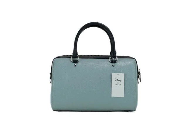 COACH Women's Disney Ursula Motif Pebbled Leather Rowan Satchel Crossbody Bag