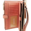 Michael Kors Women's Jet Set Travel Signature Leather Large Double Zip Wristlet Wallet Sherbert