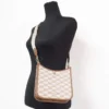 Michael Kors Women's Briley Small Luggage Signature Canvas Messenger Crossbody Handbag