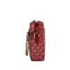 Michael Kors Women's Jet Set Large East West Chili Pale Gold PVC Zip Chain Crossbody Bag