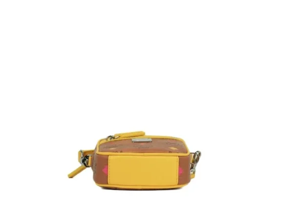 MCM Women's Mini Signature Visetos Diamond Leather Crossbody Belt Handbag Purse Bag