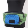 COACH Women's Neon Green Multi Blocked Signature Canvas Track Waist Belt Bag