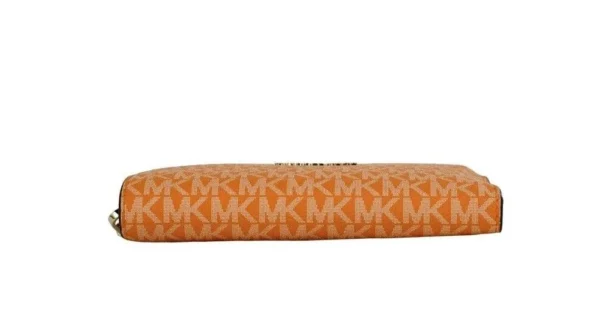 Michael Kors Women's Jet Set Travel Honeycomb Multi PVC Large Double Zip Wrist Wallet