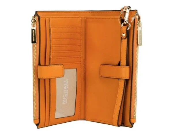 Michael Kors Women's Jet Set Travel Honeycomb Multi PVC Large Double Zip Wrist Wallet