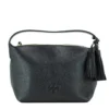 Tory Burch Women's Thea Small Black Pebbled Leather Slouchy Shoulder Handbag