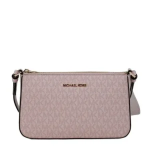 Michael Kors Women's Jet Set Brown PVC Multifunctional Phone Crossbody Wallet Handbag