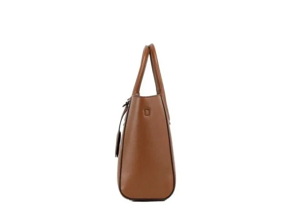 Michael Kors Women's Kali Medium Brown Signature PVC Satchel Purse Handbag Ipad Case
