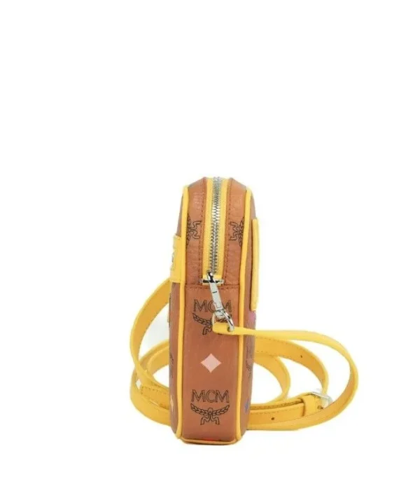 MCM Women's Mini Signature Visetos Diamond Leather Crossbody Belt Handbag Purse Bag