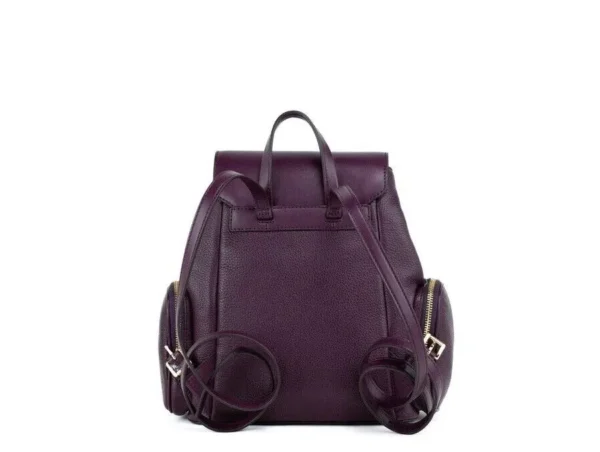 Michael Kors Women's Jet Set Medium Bordeaux Pebbled Leather Chain Backpack Bookbag Bag