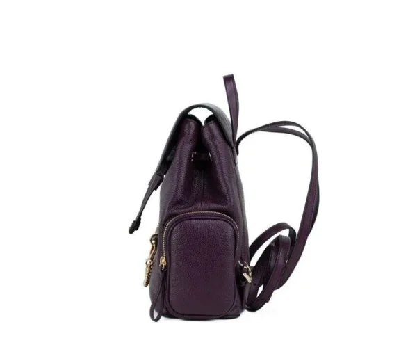 Michael Kors Women's Jet Set Medium Bordeaux Pebbled Leather Chain Backpack Bookbag Bag