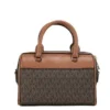 Michael Kors Women's Travel XS Brown Signature Leather Duffle Crossbody Handbag Purse