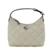 Tory Burch Women's Willa Mini New Cream Quilted Leather Hobo Shoulder Handbag