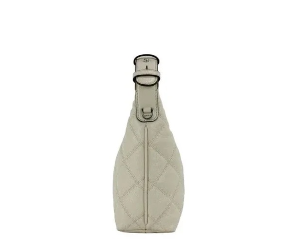 Tory Burch Women's Willa Mini New Cream Quilted Leather Hobo Shoulder Handbag