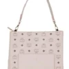 MCM Women's Aren Medium Powder Pink Mixed Visetos Leather Hobo Shoulder Bag Handbag
