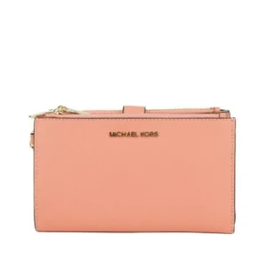 Michael Kors Women's Jet Set Large East West Saffiano Leather Crossbody Bag Handbag [Brown Signature]