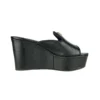 Dolce & Gabbana Women's Chic Calfskin Wedge Sandals in Timeless Black
