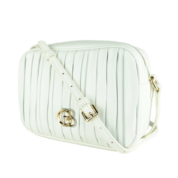 Baldinini Women's Chic White Calfskin Crossbody Bag