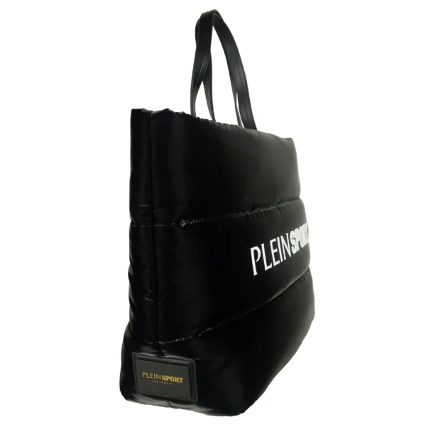 Plein Sport Women's Glossy Black Designer Shopping Bag