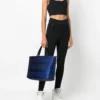 Plein Sport Women's Glossy Blue Athleisure Shopper Tote