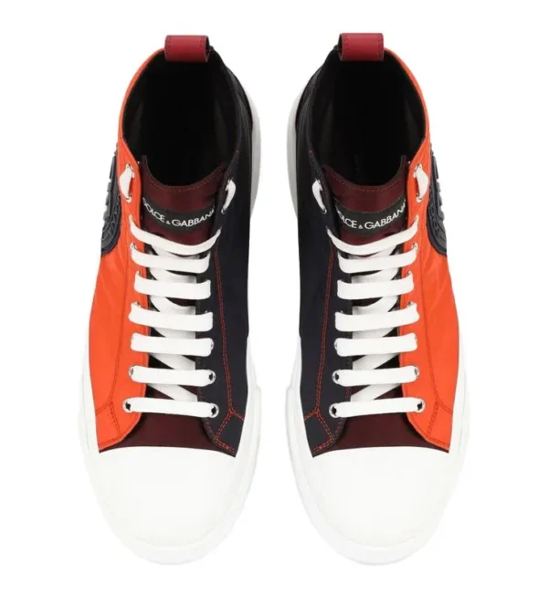 Dolce & Gabbana Women's Quilted Satin High-Top Sneakers in Multicolor