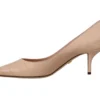 Dolce & Gabbana Women's Elegant Nude Mid-Heel Leather Pumps