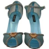 Dolce & Gabbana Women's Elegant Blue Mesh Heel Sandals