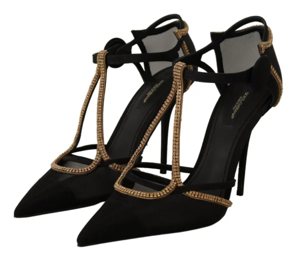 Dolce & Gabbana Women's Elegant Black Crystal-Embellished Pumps