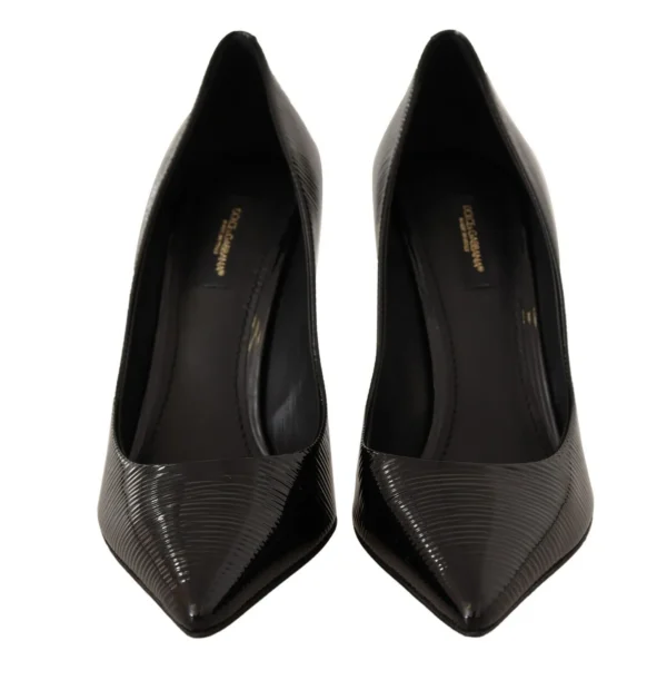 Dolce & Gabbana Women's Elegant Black Leather Stiletto Pumps