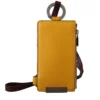Dolce & Gabbana Women's Elegant Yellow Leather Card Holder with Strap