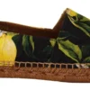 Dolce & Gabbana Women's Chic Lemon Print Espadrilles Flats