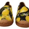 Dolce & Gabbana Women's Chic Lemon Print Espadrilles Flats