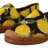 Dolce & Gabbana Women's Chic Lemon Print Espadrilles Flats