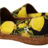 Dolce & Gabbana Women's Chic Lemon Print Espadrilles Flats