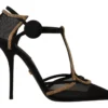 Dolce & Gabbana Women's Elegant Black Crystal-Embellished Pumps