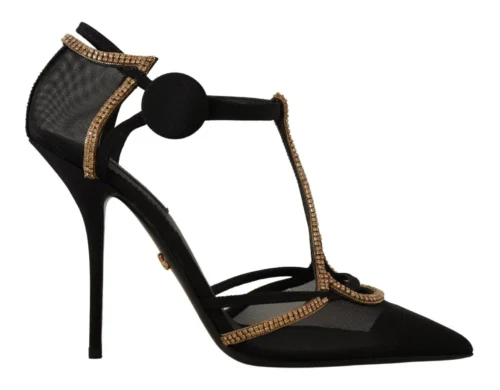 Dolce & Gabbana Women's Elegant Black Crystal-Embellished Pumps