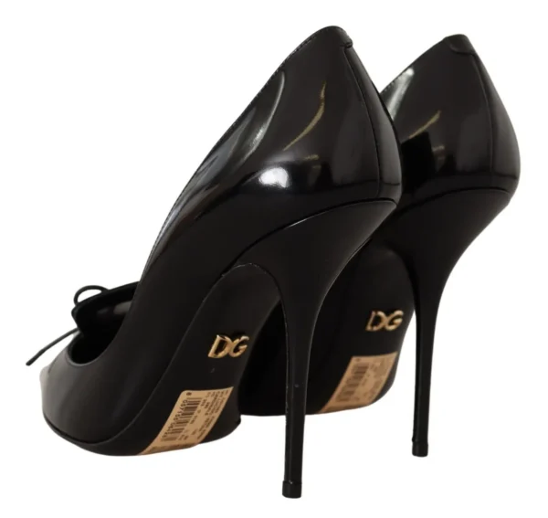 Dolce & Gabbana Women's Elegant Black Leather High Heels Pumps