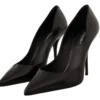 Dolce & Gabbana Women's Elegant Black Leather Stiletto Pumps