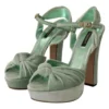 Dolce & Gabbana Women's Elegant Velvet Ankle Strap Sandals
