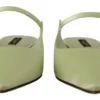 Dolce & Gabbana Women's Emerald Crystal Embellished Leather Slides