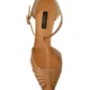Dolce & Gabbana Women's Elegant Peach T-Strap Heels Pumps